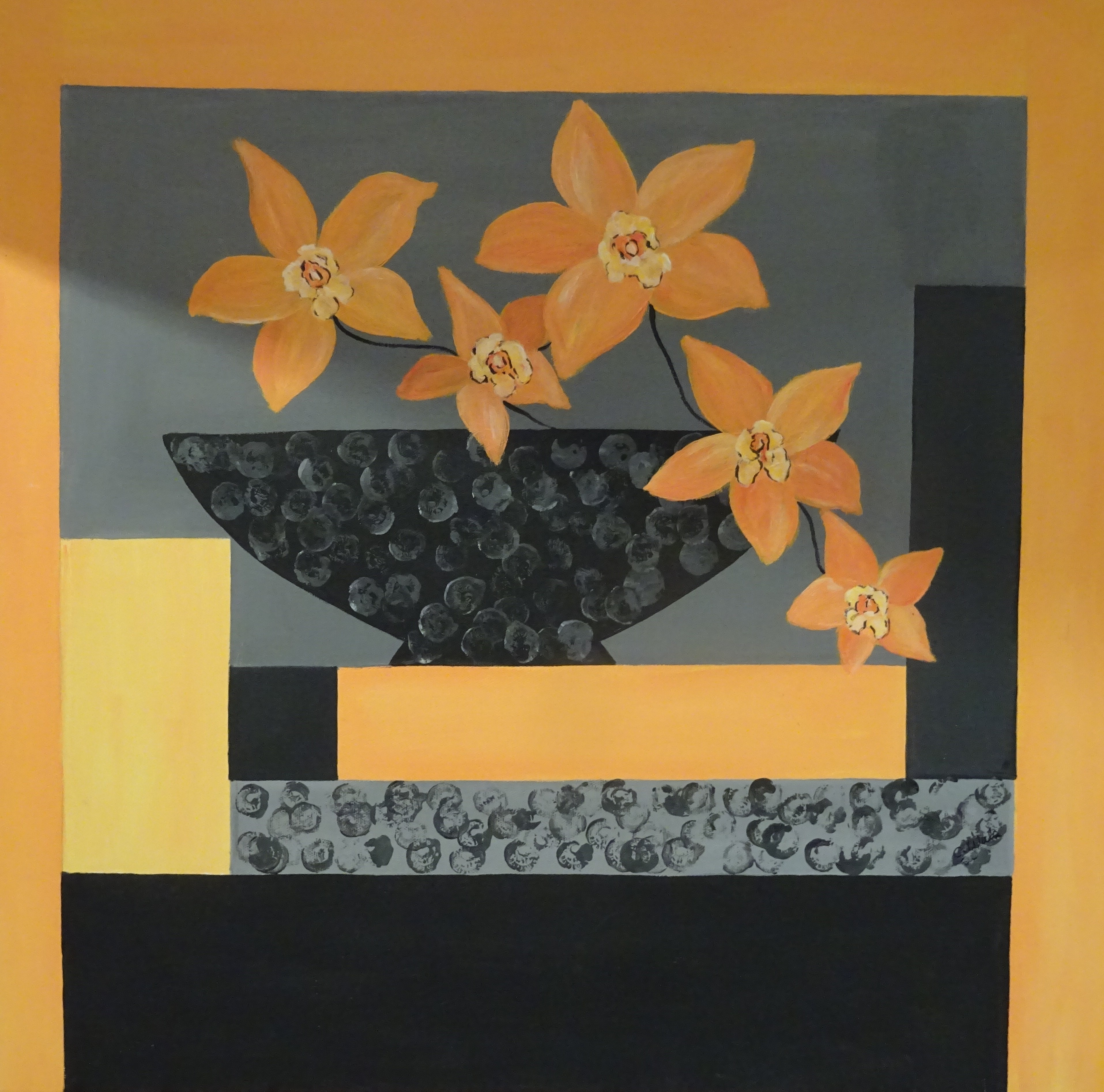 Flowers Orange and Black-image
